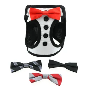 American River Dog Harness Tuxedo With Interchangeable Bows