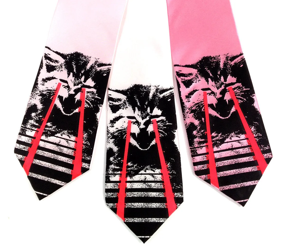 Angry Raving Laser Kitten Necktie