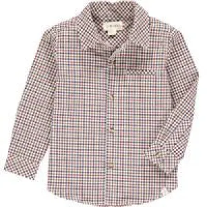 Atwood Brown & Beige Plaid Long Sleeve Woven Collared Shirt - Select Size