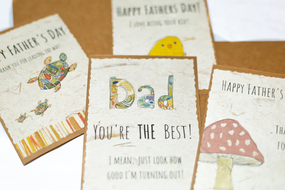 Banana Paper Father's Day Cards