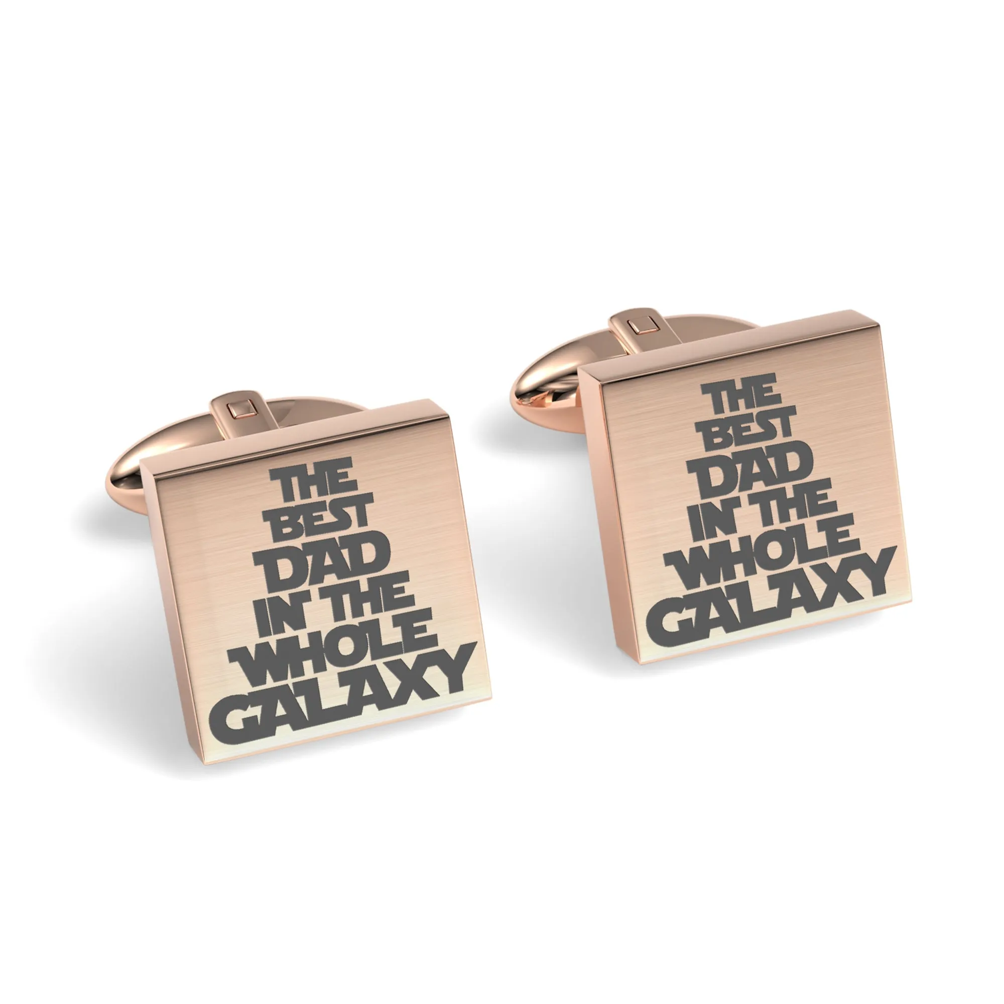 Best Dad in the Galaxy Engraved Cufflinks