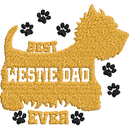 Best-Westie-Dad-Ever-Fathers- Father Embroidery Design