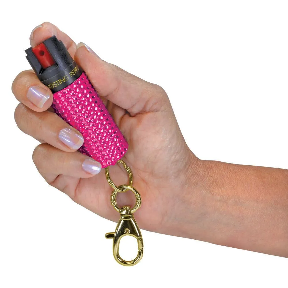 Bling Sting Pepper Spray: Studded, Clip-on 1/2 oz