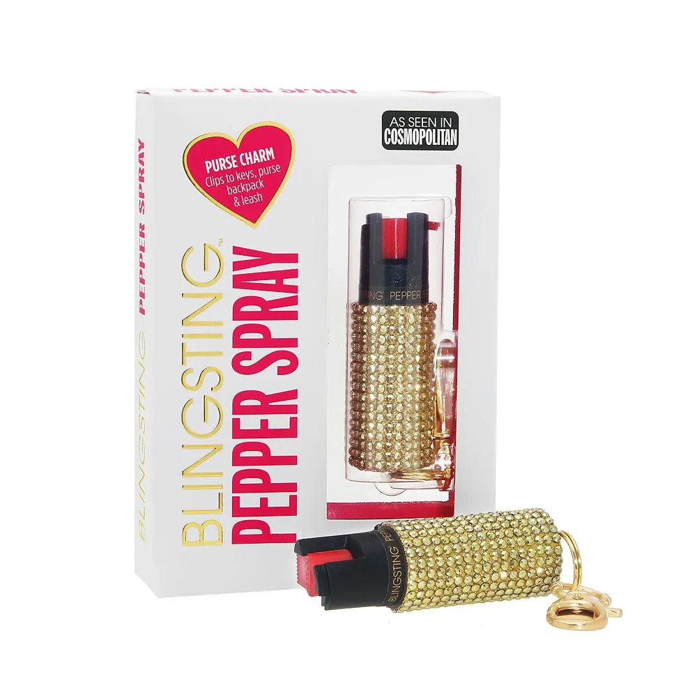 Bling Sting Pepper Spray: Studded, Clip-on 1/2 oz