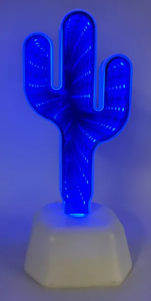 Blue Cactus Infinity Light