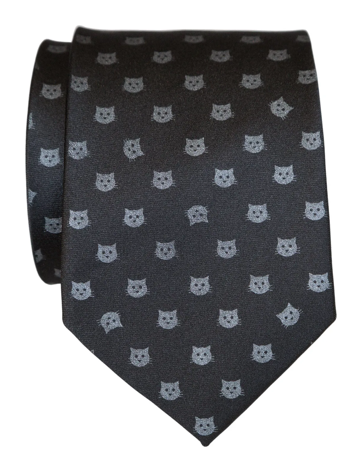 Cat Face Necktie, Repeating Cat Dot Pattern Tie