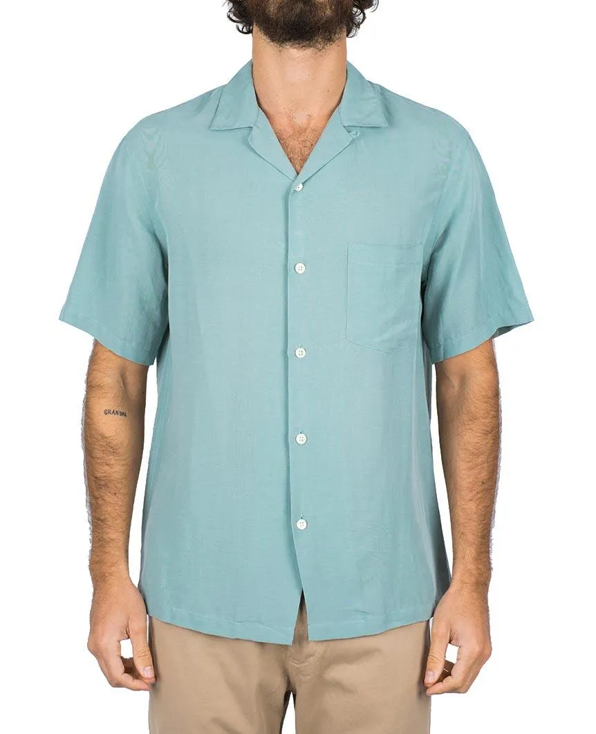 Catown Vintage Green Short Sleeve Buttondown Shirt