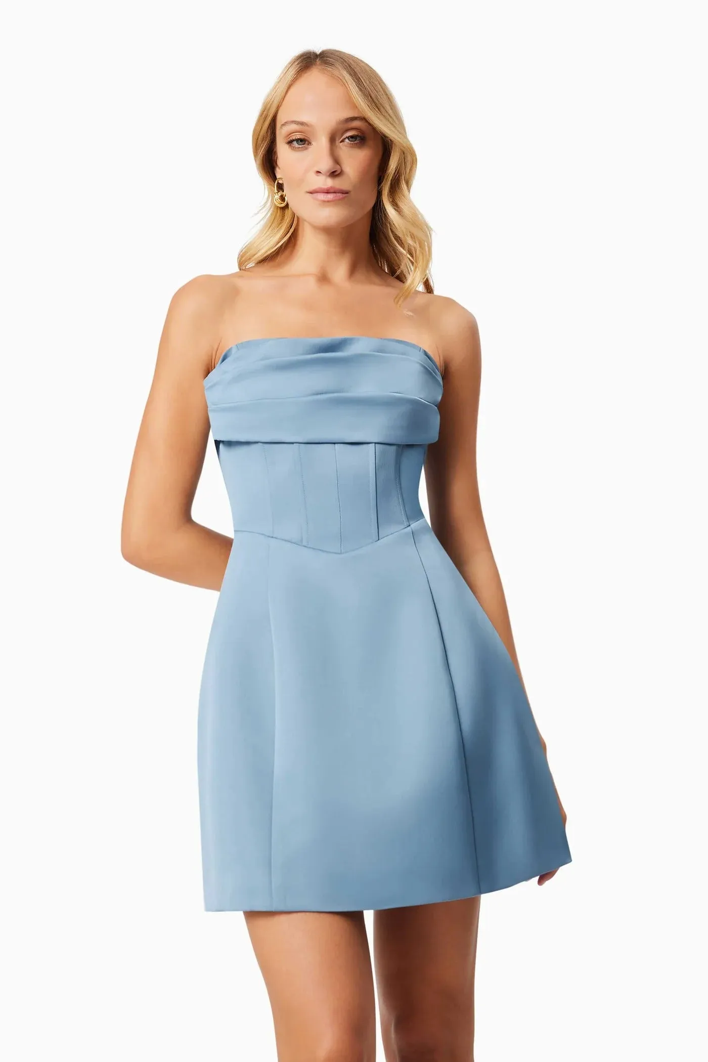 Coralie Cocktail Dress - Steel Blue