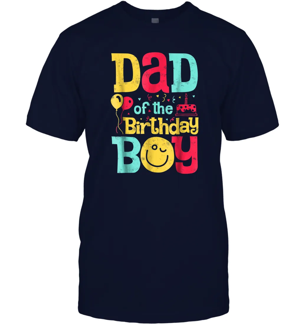 Dad of the Birthday Boy T shirt Father Dads Daddy Men Gifts Men Cotton T-Shirt