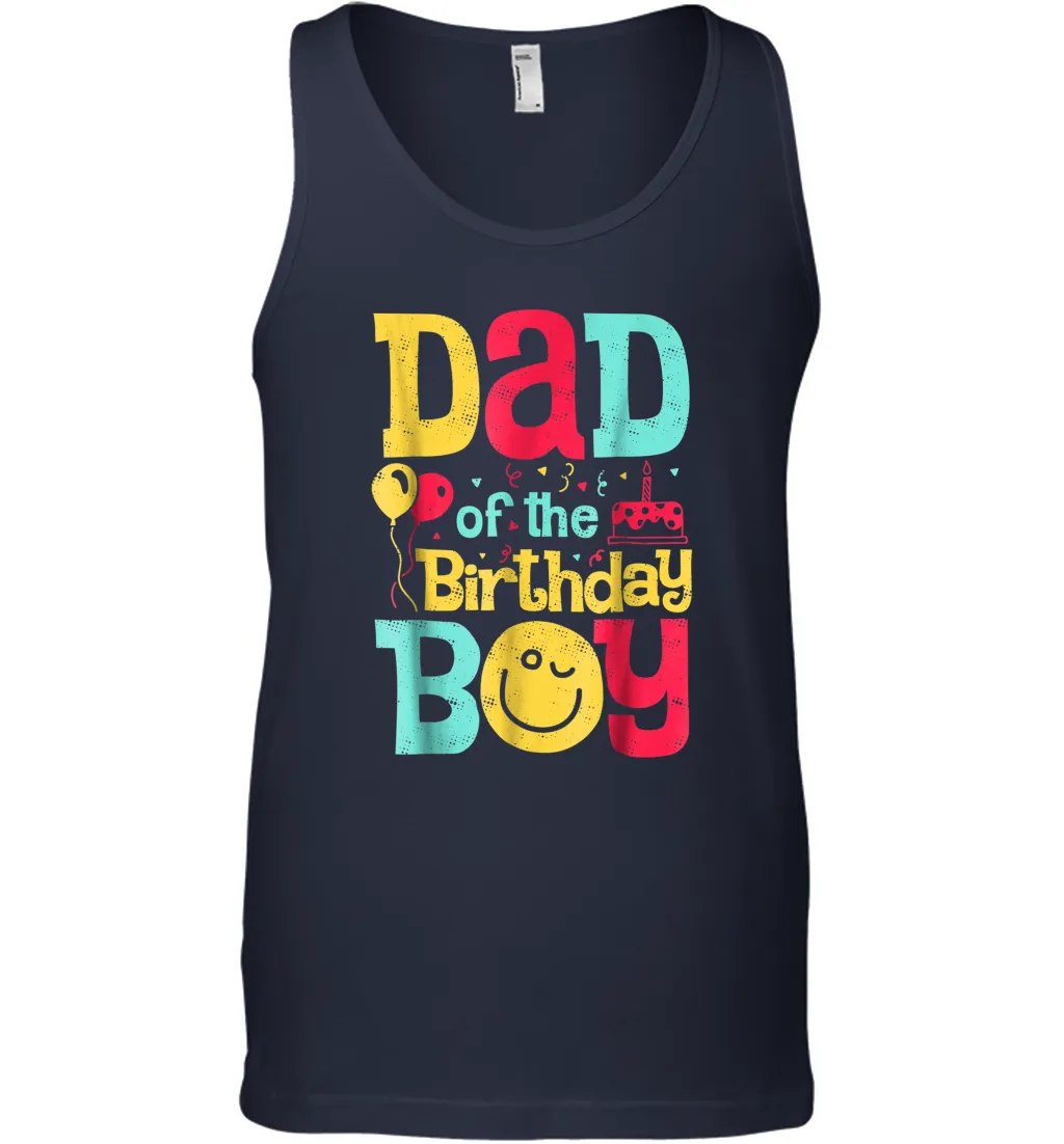 Dad of the Birthday Boy T shirt Father Dads Daddy Men Gifts Men Cotton Tank Top