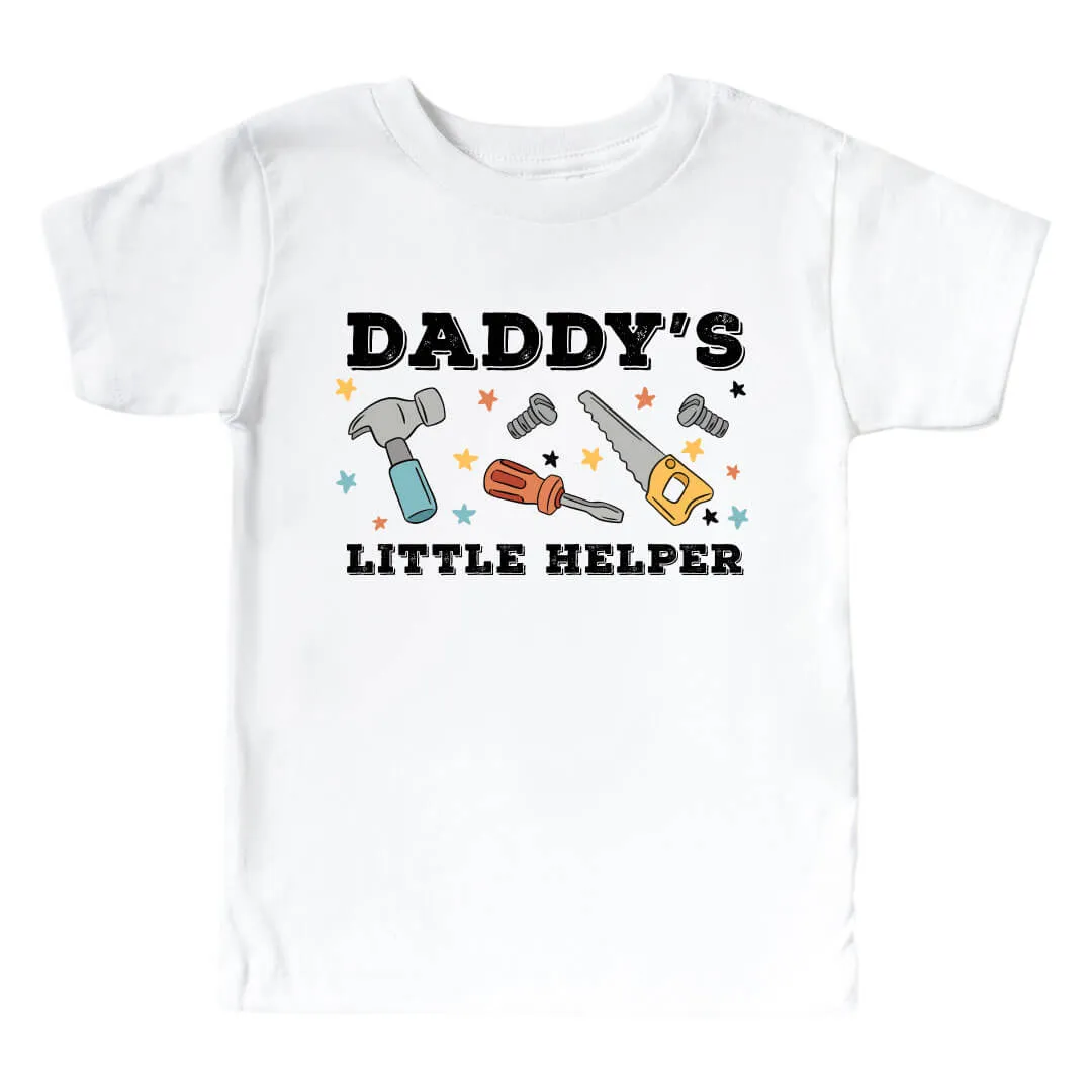 Daddy's Little Helper Kids Graphic Tee | White