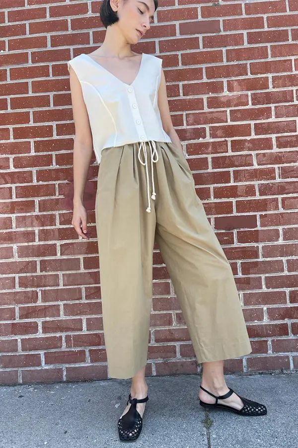 Drawstring Pant in Khaki (Sold Out)