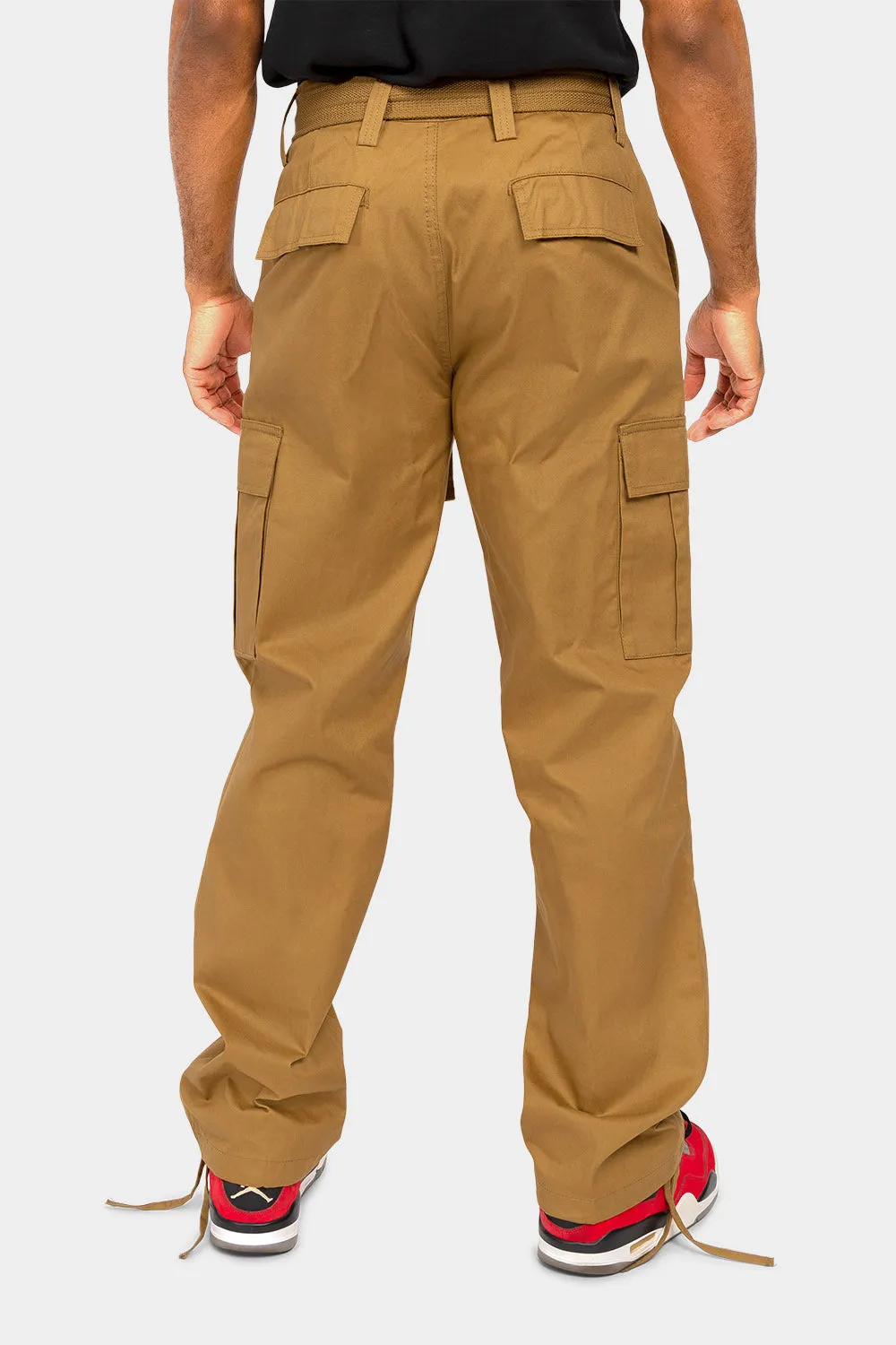 Essential Canvas Cargo Pants with Belt