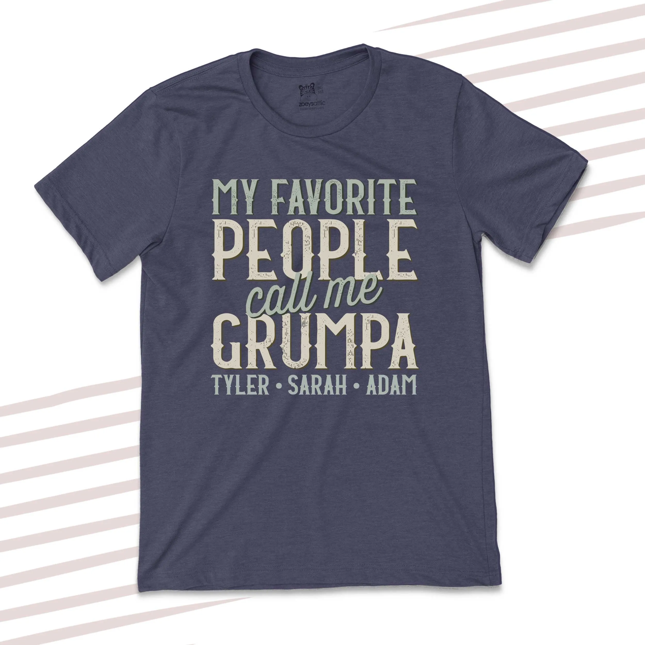 Father's Day shirt | my favorite people call me grumpa personalized unisex adult DARK tshirt | birthday christmas grandpa gift 23FD-016-D