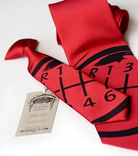 Gear Shift kids tie. Boys clip-on shifter knob necktie.