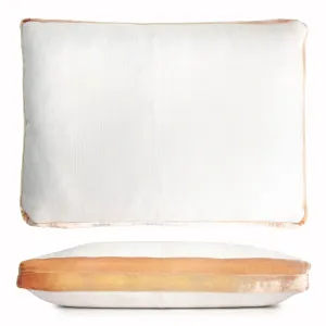 Gold Beige Double Tuxedo Pillows by Kevin O'Brien Studio