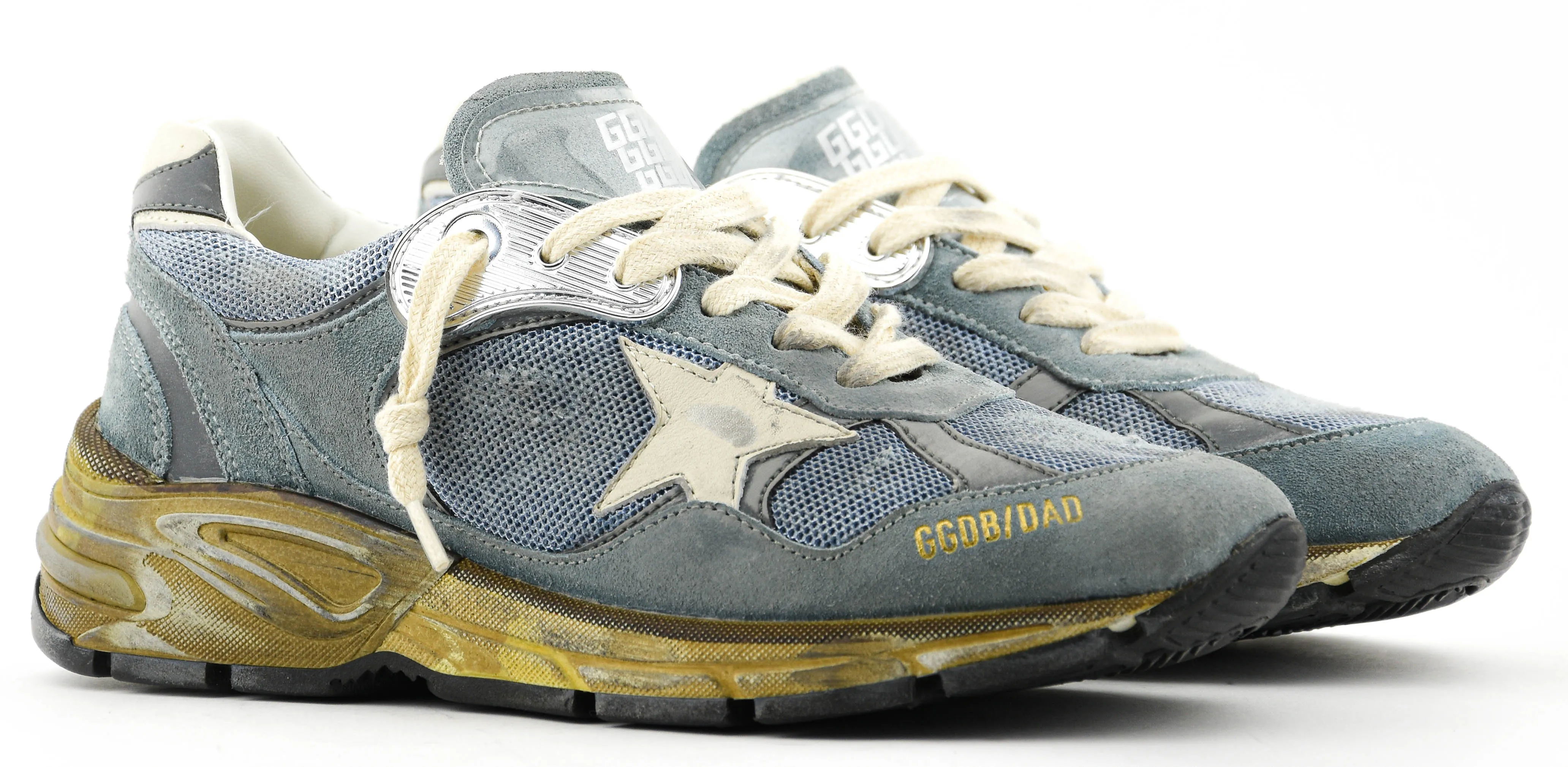 GOLDEN GOOSE RUNNING DAD BLUE SILVER