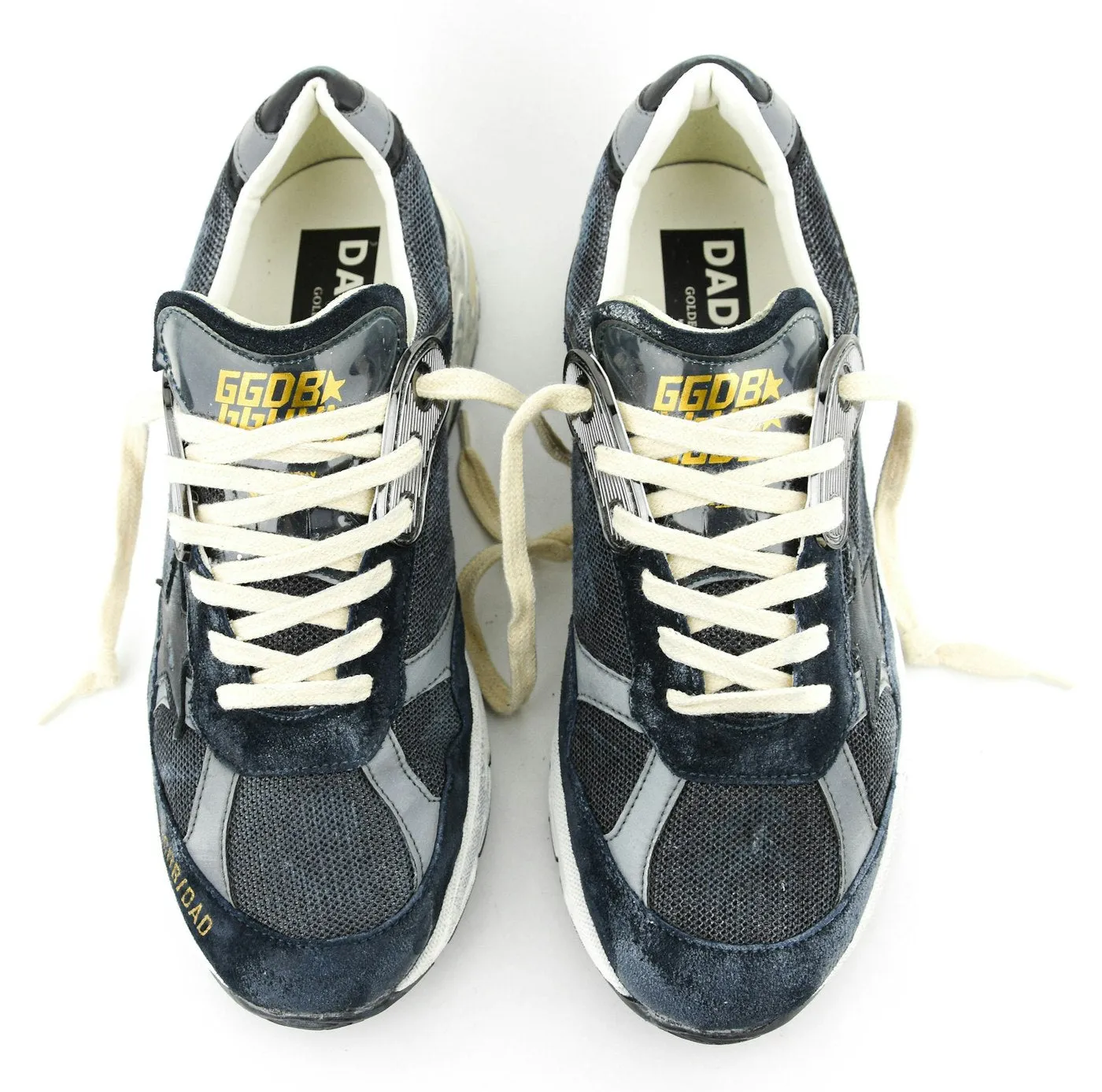 GOLDEN GOOSE RUNNING DAD DARK BLUE SILVER