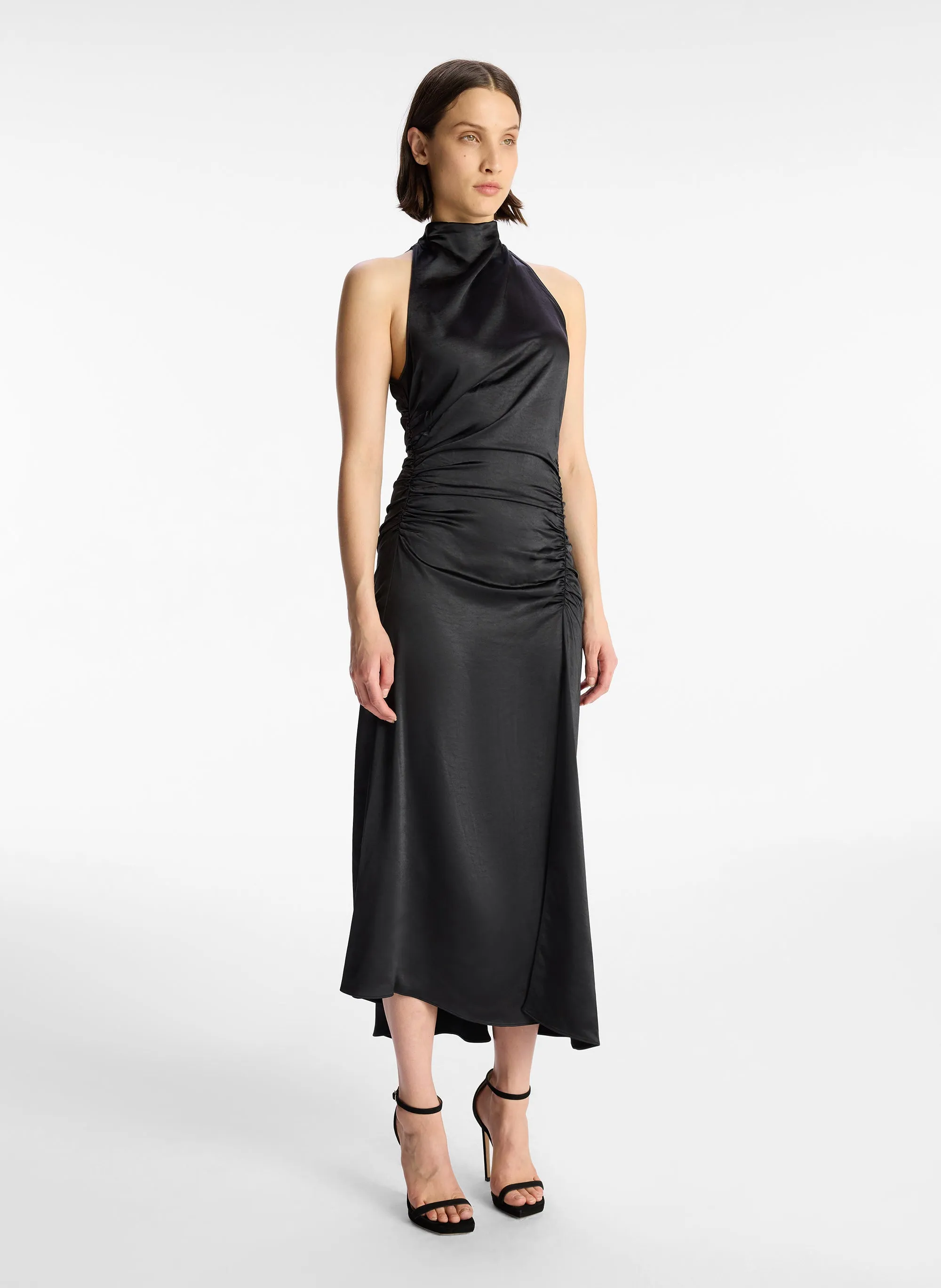 Inez Satin Midi Dress