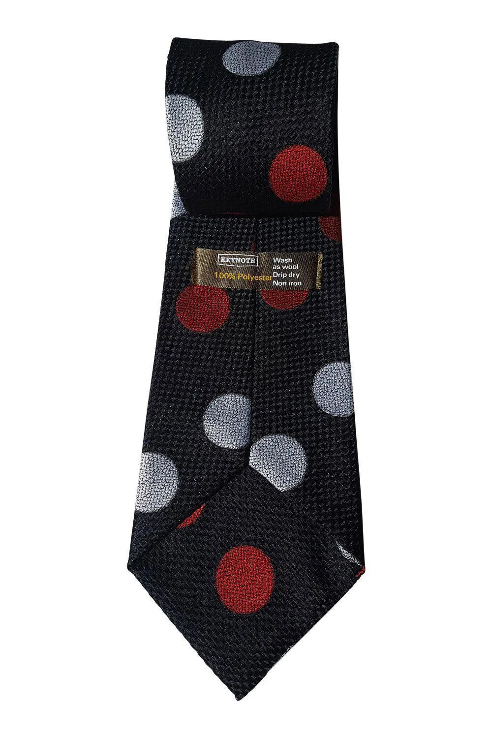 KEYNOTE Black Multi Coloured Giant Polka Dot Tie (55.5")