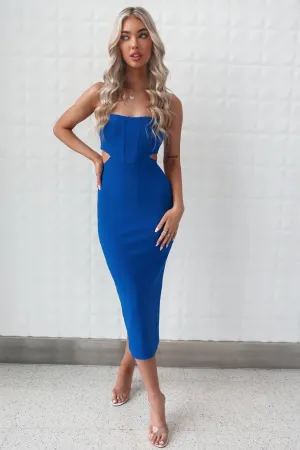 Leah Midi Dress - Electric Blue