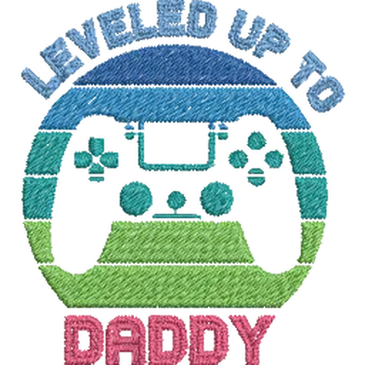 Leveled-Up-to-Daddy-Gamer - Father Embroidery Design