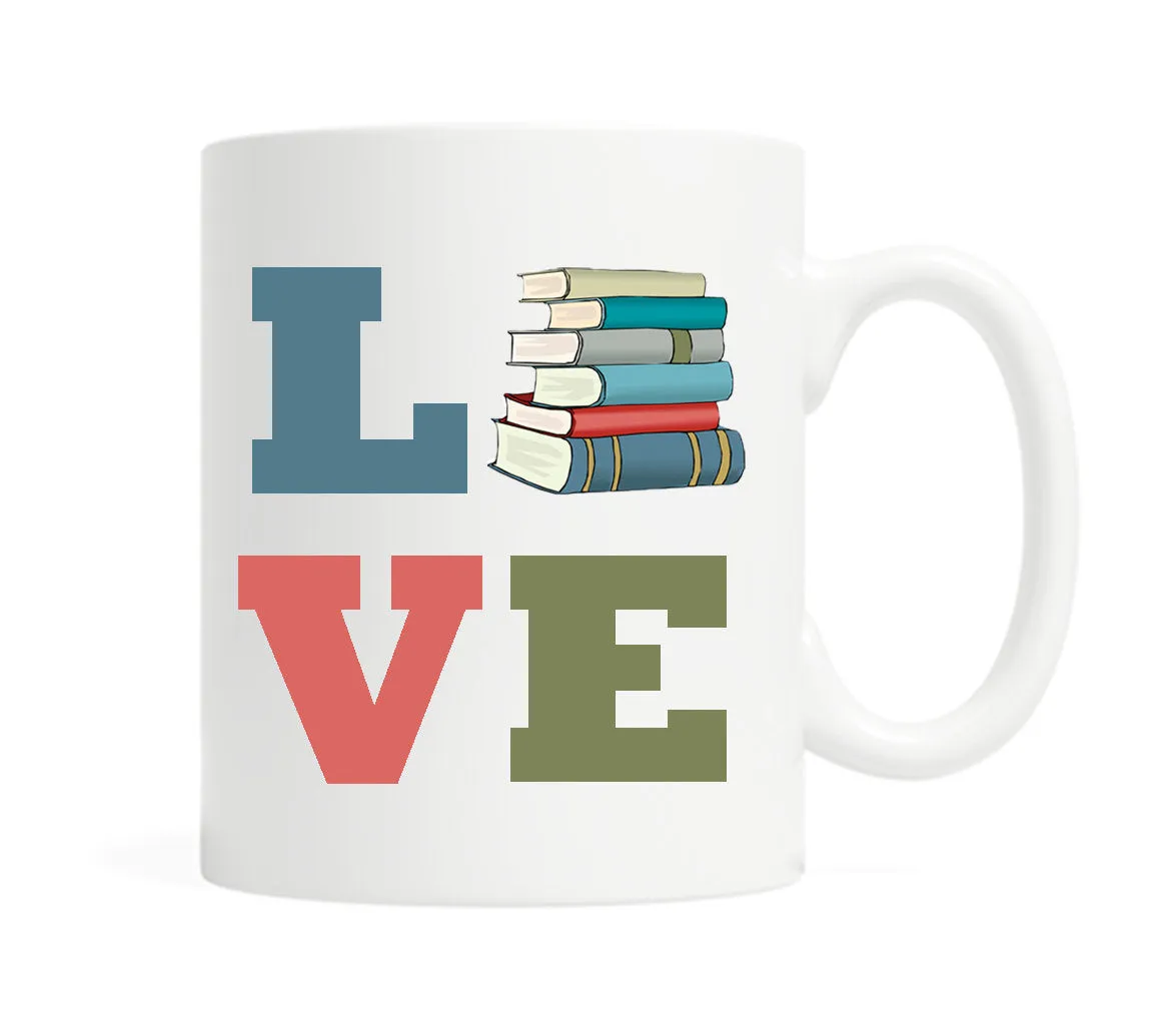 Love Books 11 ounce Ceramic Mug