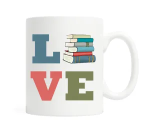 Love Books 11 ounce Ceramic Mug