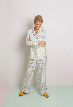 Mulberry Silk Pyjamas - Kochi Blue