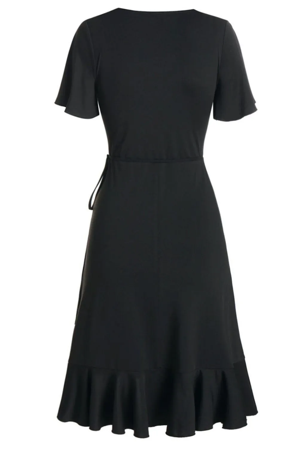 Nancy Black Wrap Dress