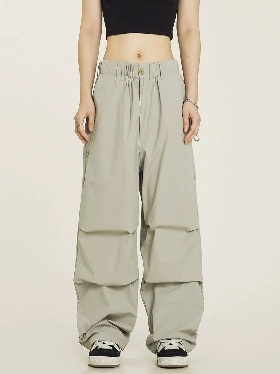 Vintage Pleated Parachute Pants Cargo