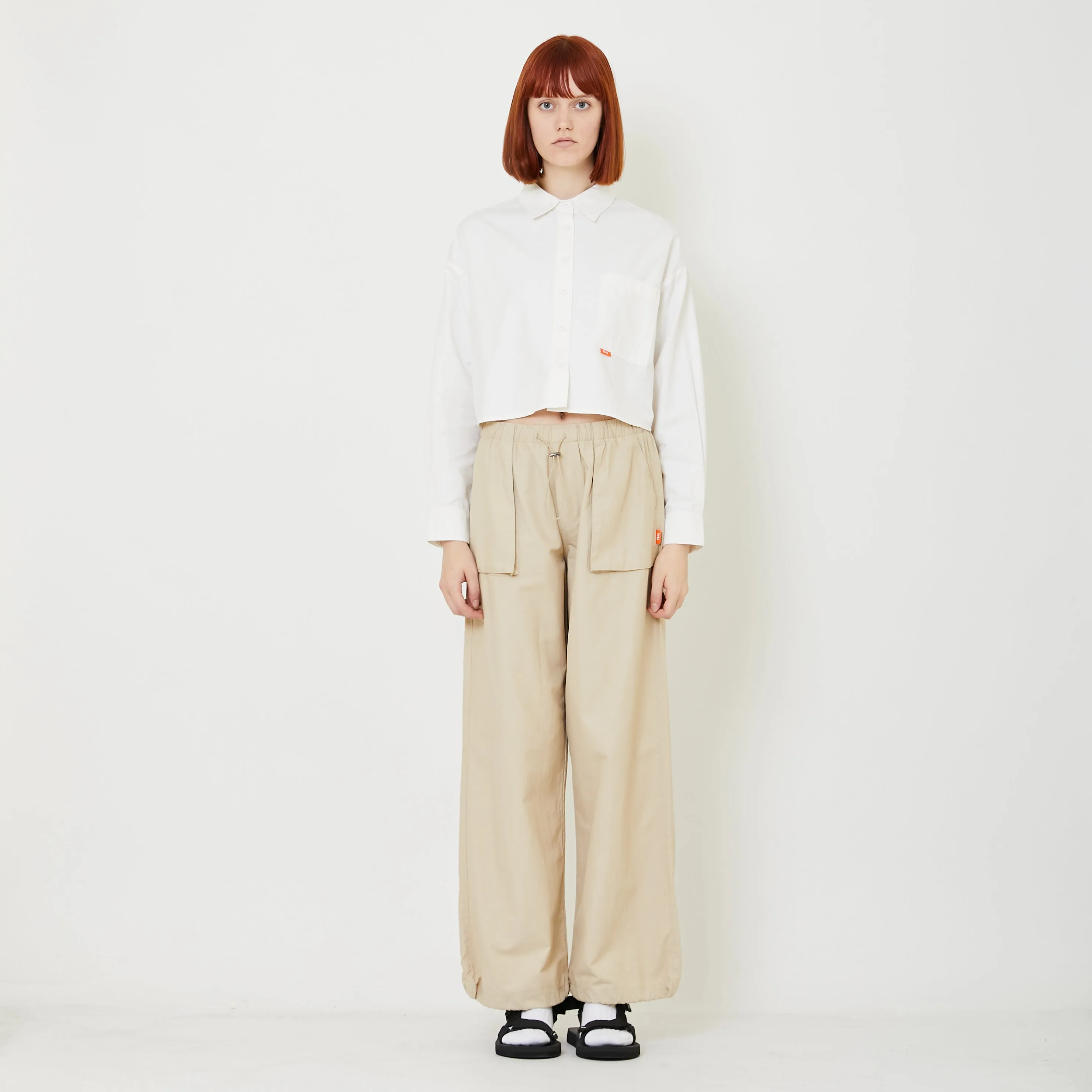 Women Cargo Pants - Light Khaki - SW2408120A